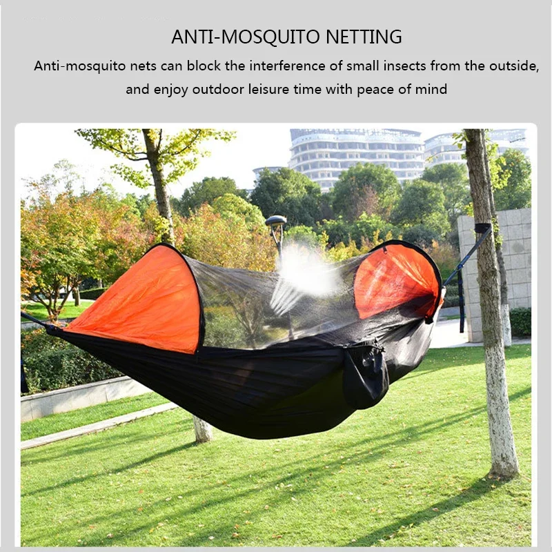 210T Nylon Anti-Mosquito Parachute Cloth Hammock Outdoor Camping With Mosquito Net Hammock Swing Tent Sleeping Bag Hammock