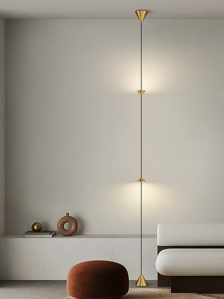 All-Copper Time Sandglass Floor Pendant Lamp For Minimalist Bedroom Bedside String  Living Room Sofa-Side Ambient Light Creative