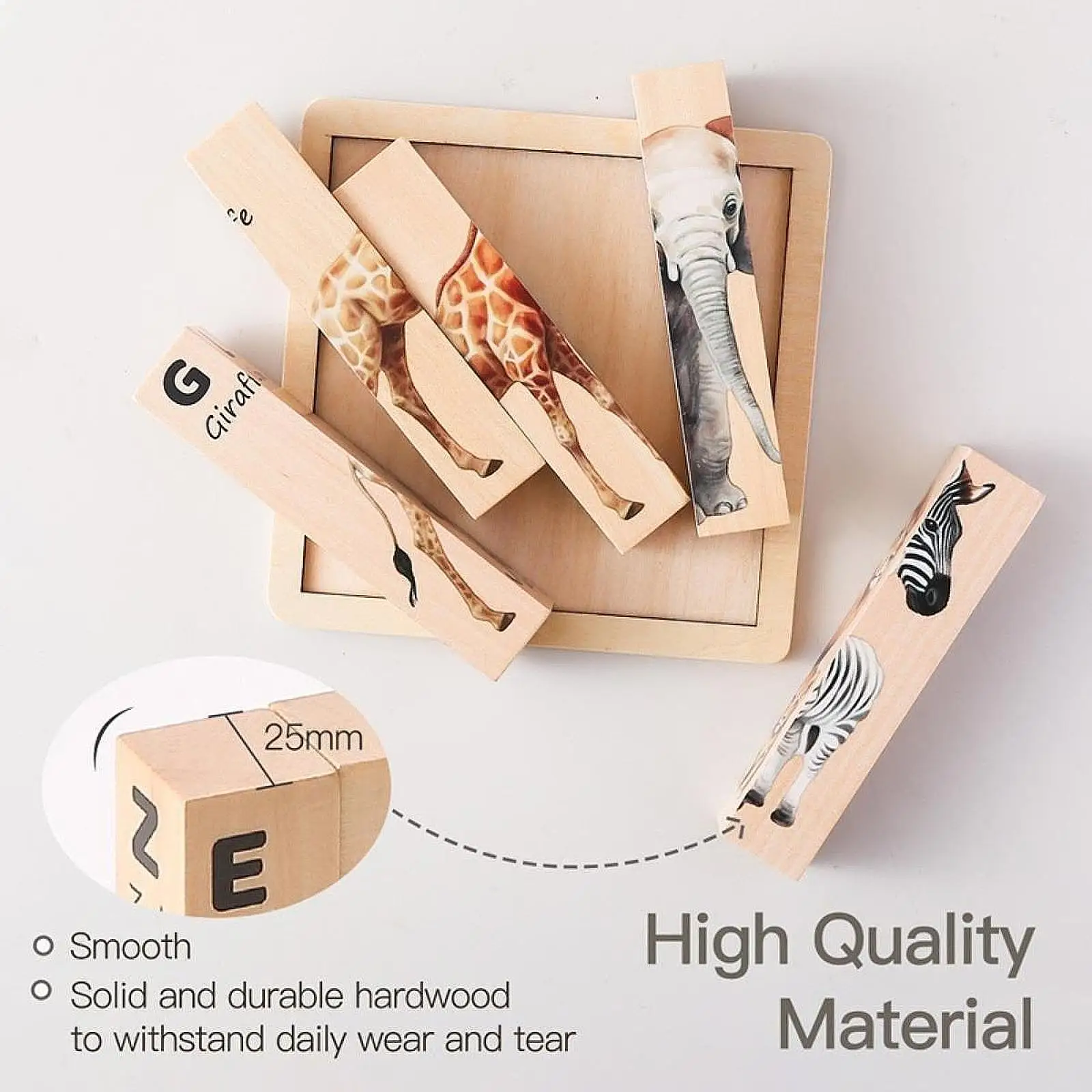 

Wooden Puzzle for Kids Educational Puzzles Montessori Toys Animal Theme Puzzles for Boys and Girls Children 3-6 Years Old Gifts