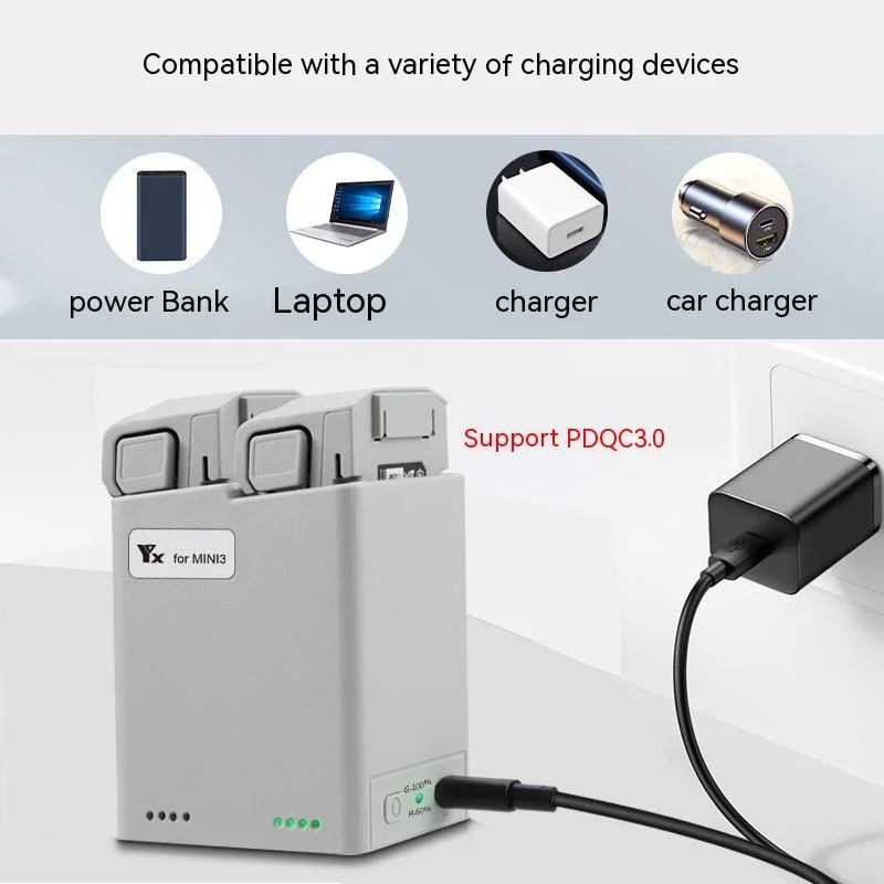 Chargeur de batterie intelligent avec écran d'affichage numérique, hub de charge et chargeur de voiture, charge rapide pour nounou, DJI MINI 4Pro et MINI 3 PRO