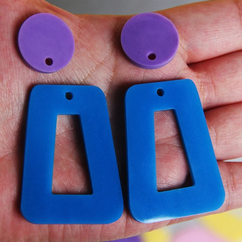 DIY Geometric Irregular Earrings Silicone Molds with Hole Earrings Hanging Decorative Pendant Charms Ornament Epoxy Resin Mould