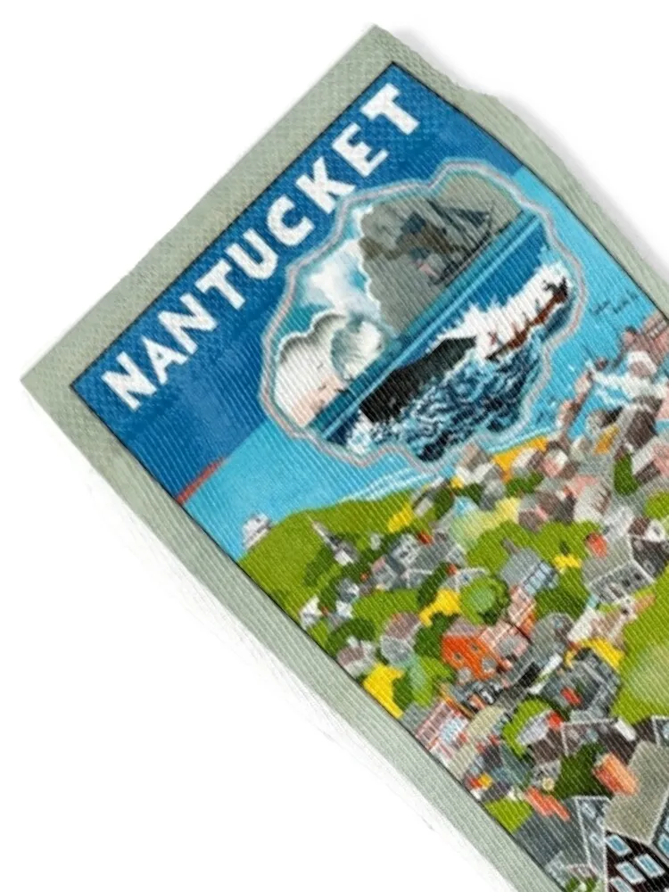 Nantucket USA Vintage Travel Poster Restored Socks essential new in's luxe Toe sports Socks For Girls Men's