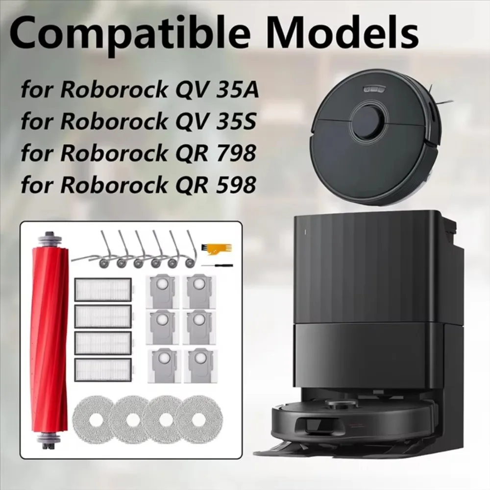 A78E-Set Accessory Kit For Roborock QV 35A, QV 35S, QR 798, QR 598 Vacuum Cleaner Replacement Parts
