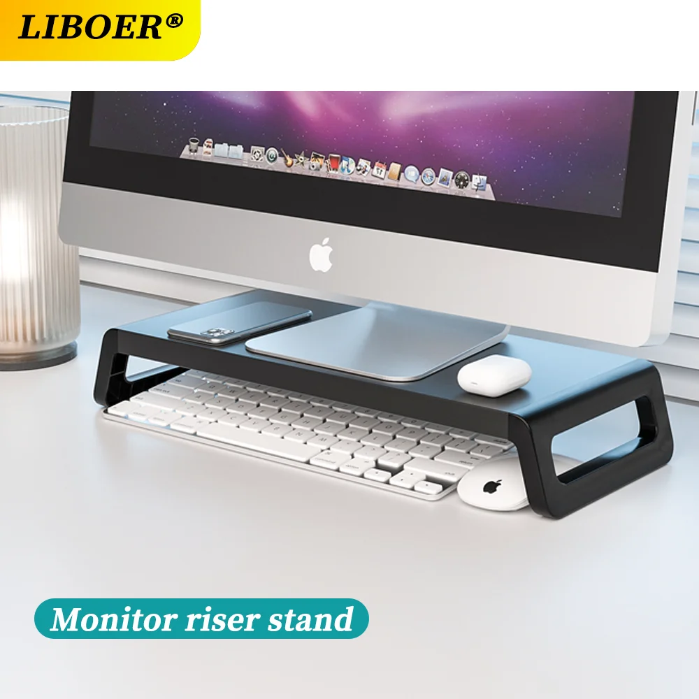 Universal Monitor Stand Holder Metal&ABS Material Laptop PC Screen Stand Bracket Organizer Home Office Desktop Monitor Support