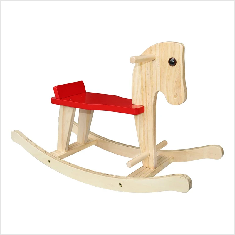 Solid Wood Safety Trojan Children Rocking Chair/Baby Toy Solid Wood Rocking Horse Gift