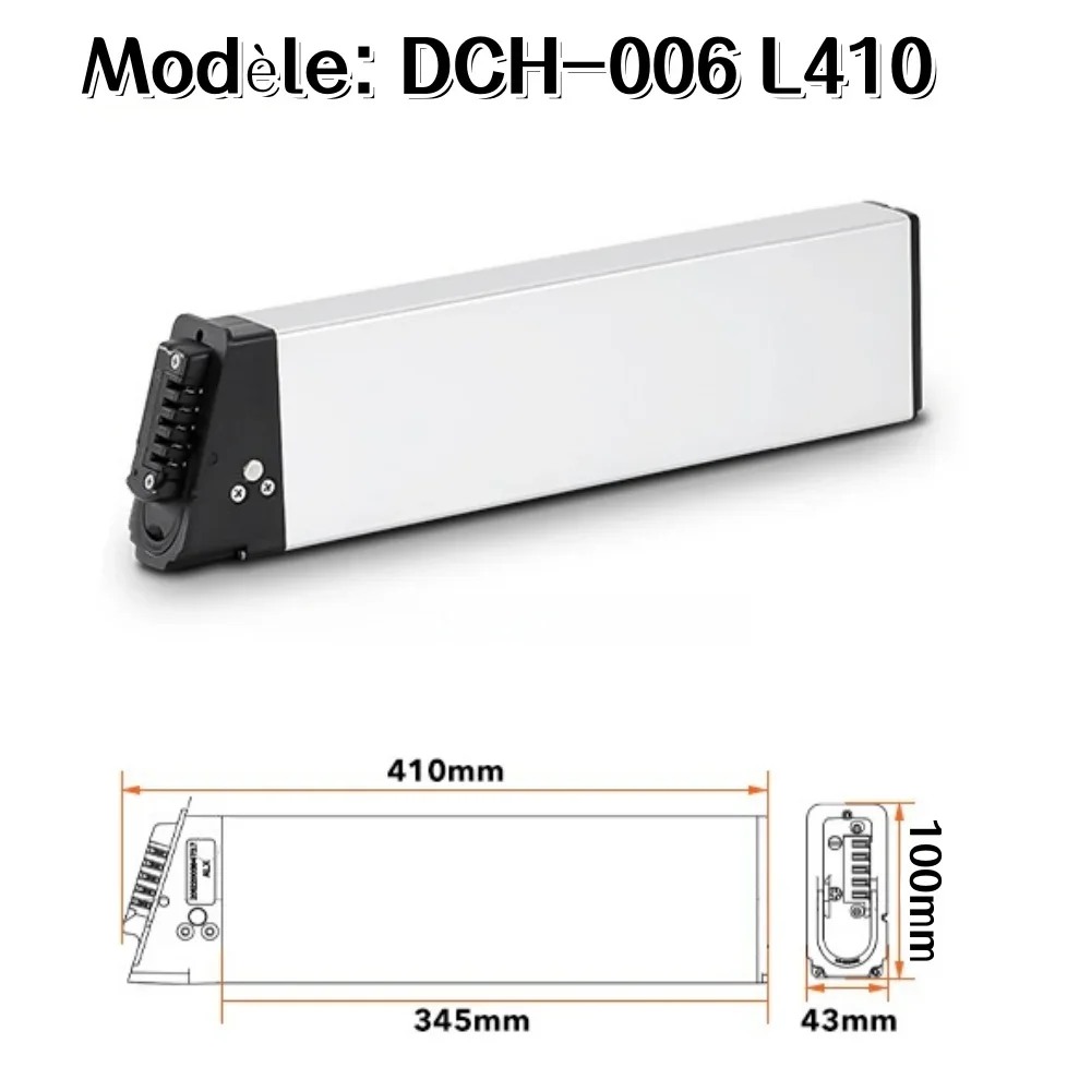 بطارية ليثيوم أيون DCH-006 48 فولت 10.4 أمبير/12.8 أمبير/14 أمبير/17 أمبير في الساعة لـ LAFLY X3/X5 وJINGHMA R7/R5، 500 وات ~ 750 وات، حزمة بطارية قابلة لإعادة الشحن 18650 #4