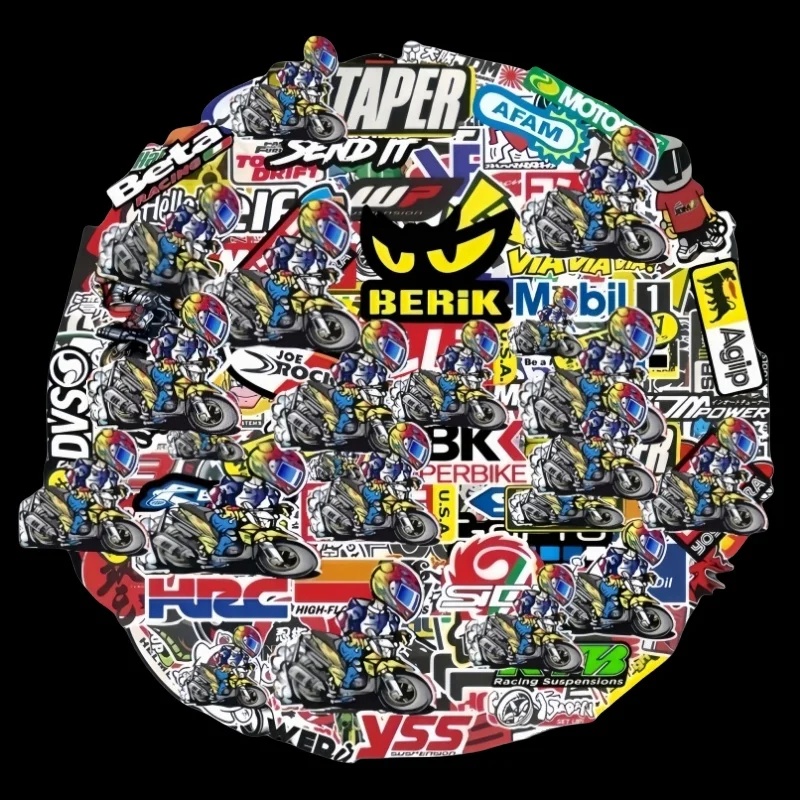 AliExpress NONE 40/80/120PCS Car Bike Helmet Tank Racing Sponsor Logo Motorcycle Stickers Moto For Honda Yamaha Kawasaki Suzuki Motocross Decals