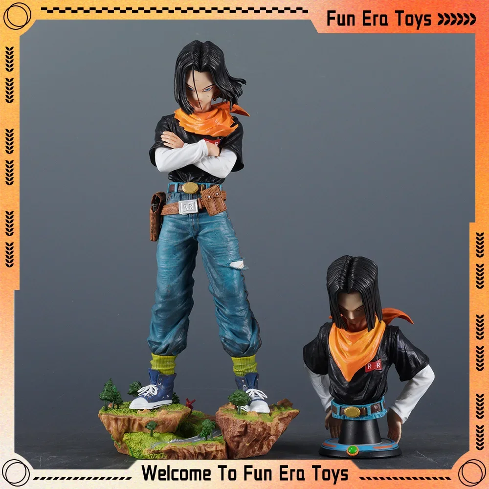 New 29CM Anime Dragon Ball Z Android 17 PVC Action Figures GK Figure Collection Model Statue Custom Ornament Toys Children Gifts