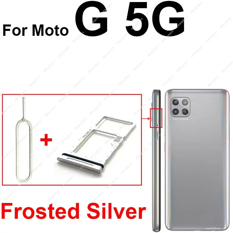 Sim Card Tray Holder For Motorola MOTO G 5G Plus One 5G Ace One 5G UW Ace Sim Socket  Card Reader Adapter Parts