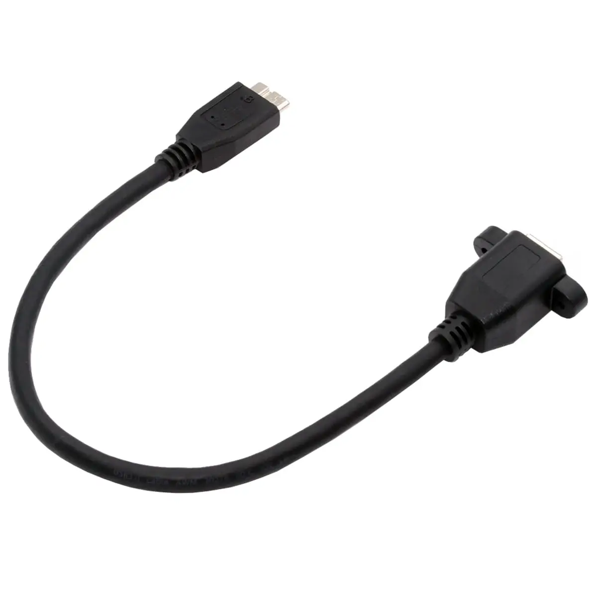 

Usb 3.0 Type B Female To Micro B Male Cable With Panel Mount Screw Holes Panel Mount Usb3.0 Type Bf To Micro Bm Conversion Cable
