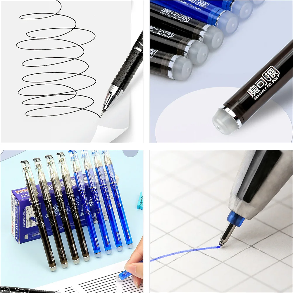 

12 Pcs Gel Pen Ink Erasable Signing Plastic Writing Ballpoint Pens