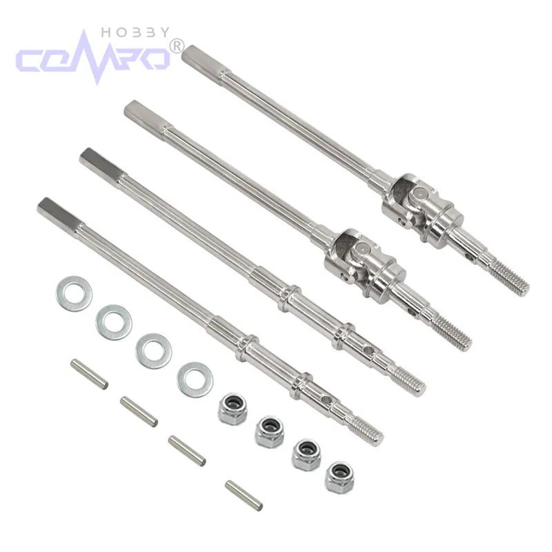 

2Pcs Heavy Duty Universal AR44 AXLES Front Rear Joint CVD Drive Shaft Dogbone For RC 1/10 Axial SCX10-II 90046 90047 JEEP Wrangl