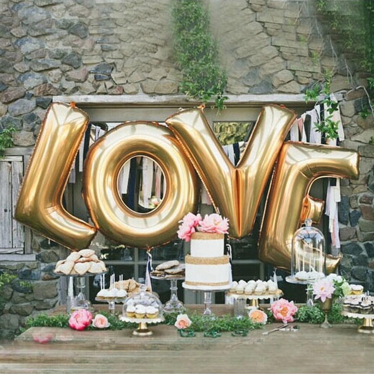 

40inch Golden Balloons Wedding Foil Party Helium Valentines Love Balloons Decorations Letter Accessories