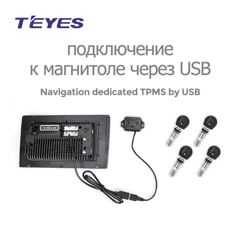 TETES TPMS Car Auto Wireless Tire Pressure Monitoring System for car dvd player navigation