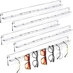 Wall Mounted Acrylic Sunglasses Organizer Storage Eyeglasses Hanging Holder Transparent Spectacle Frames