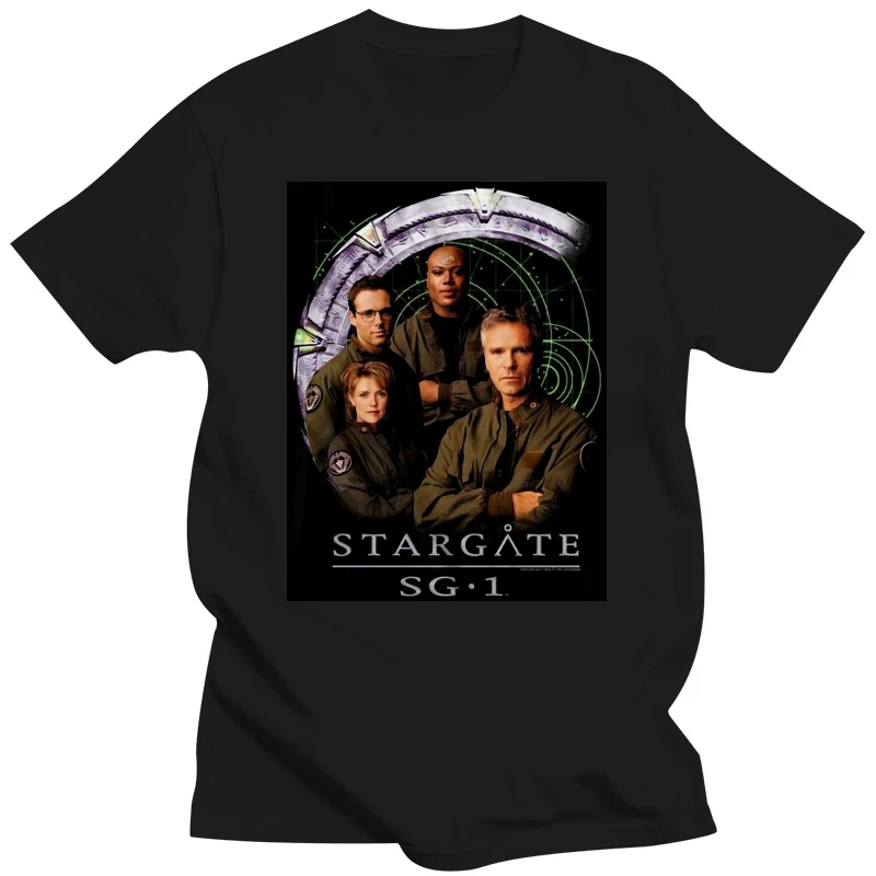 Stargate 1990'S Tv Series Movie Cast With Gate Of Sg1 Adult T Shirt 016690