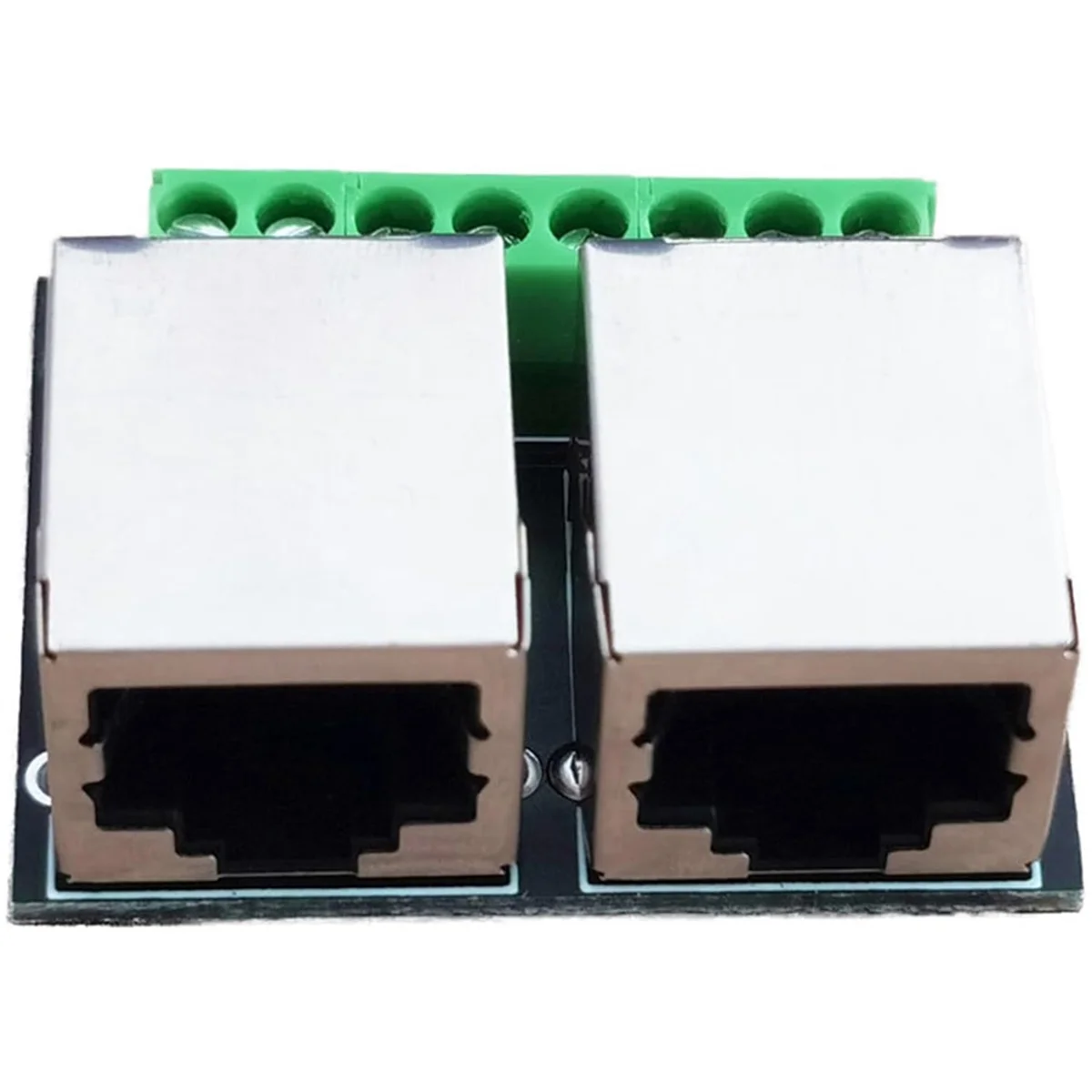 

ABLK 4PCS RJ45 Ethernet Dual Female Terminal Breakout Board,3.5mm Pitch Connector Board Shielded Network Adapter Terminal