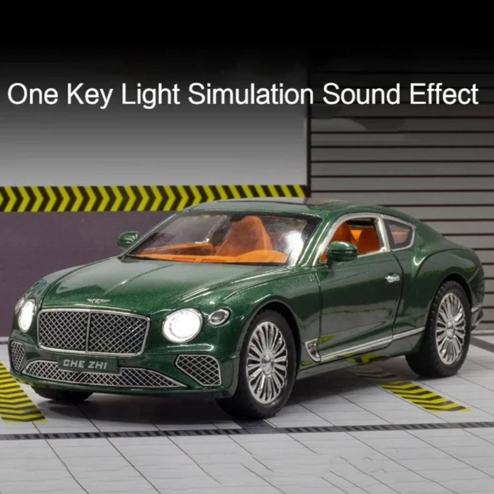 1:24 Scale Continental GT Bentayga Alloy Diecast Toys Cars Models Doors Opened Vehicles Pull Back Car Toy Boys Birthday Gifts