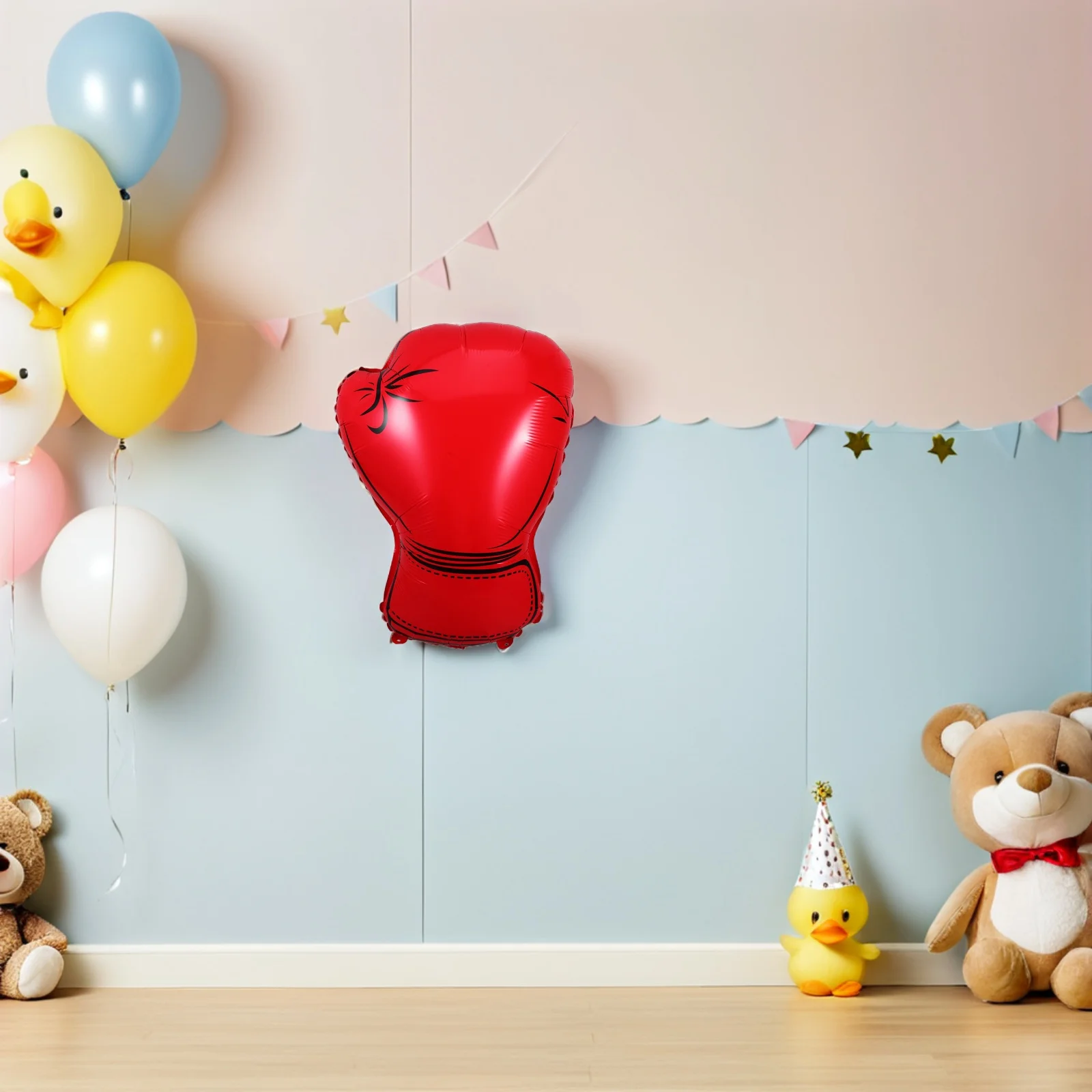 

12Pcs Boxing Gloves Balloons Foil Inflatable for Birthday Wrestling Party Decorations Theme Supplies Boxing Gloves