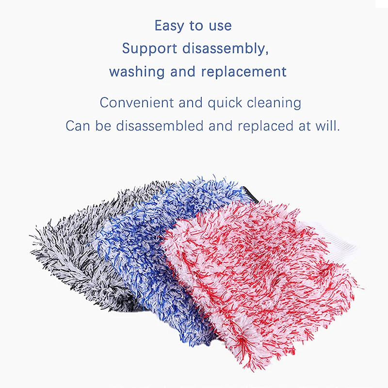 1Pc Car Wash Microfiber Glove Wheels Wash Mitt Non-Slip Soft Easy To Cleaning Car Wheel Mitt Car Accessories