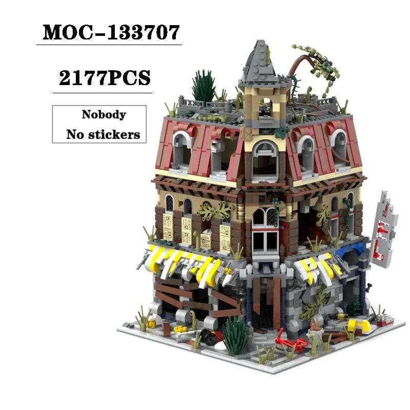 

MOC-133707 Post Apocalyptic Coffee Shop Corner 2177PCS Adult and Children Puzzle Education Birthday Christmas Toy Gift Ornaments