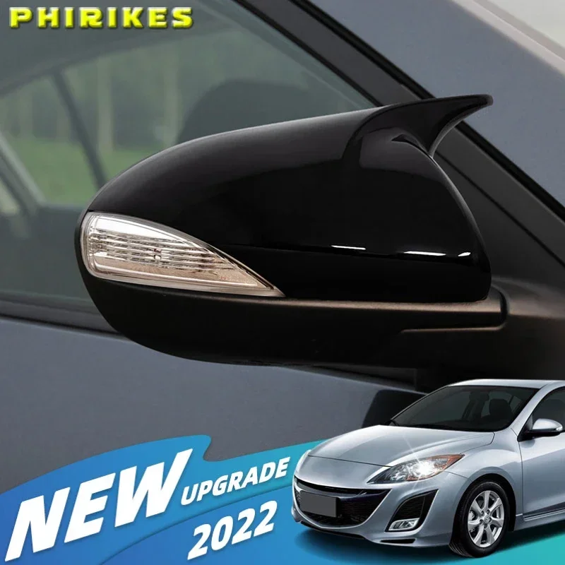 

Pair For Mazda 3 Axela BL 2.0 2009 2010 2011 2012 2013 Car Outside Door Wing Mirror Cover Cap Rearview Mirror Shell Housing