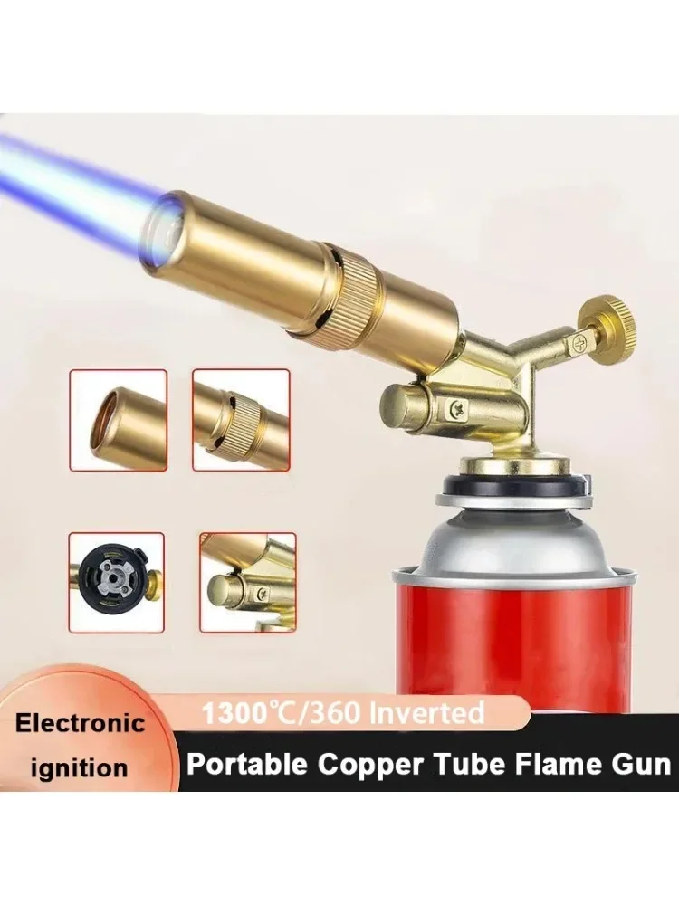 Tocha De Soldagem De Metal Portátil, Pistola De Chama De Butano, Aquecimento Ajustável, 1300 Graus,