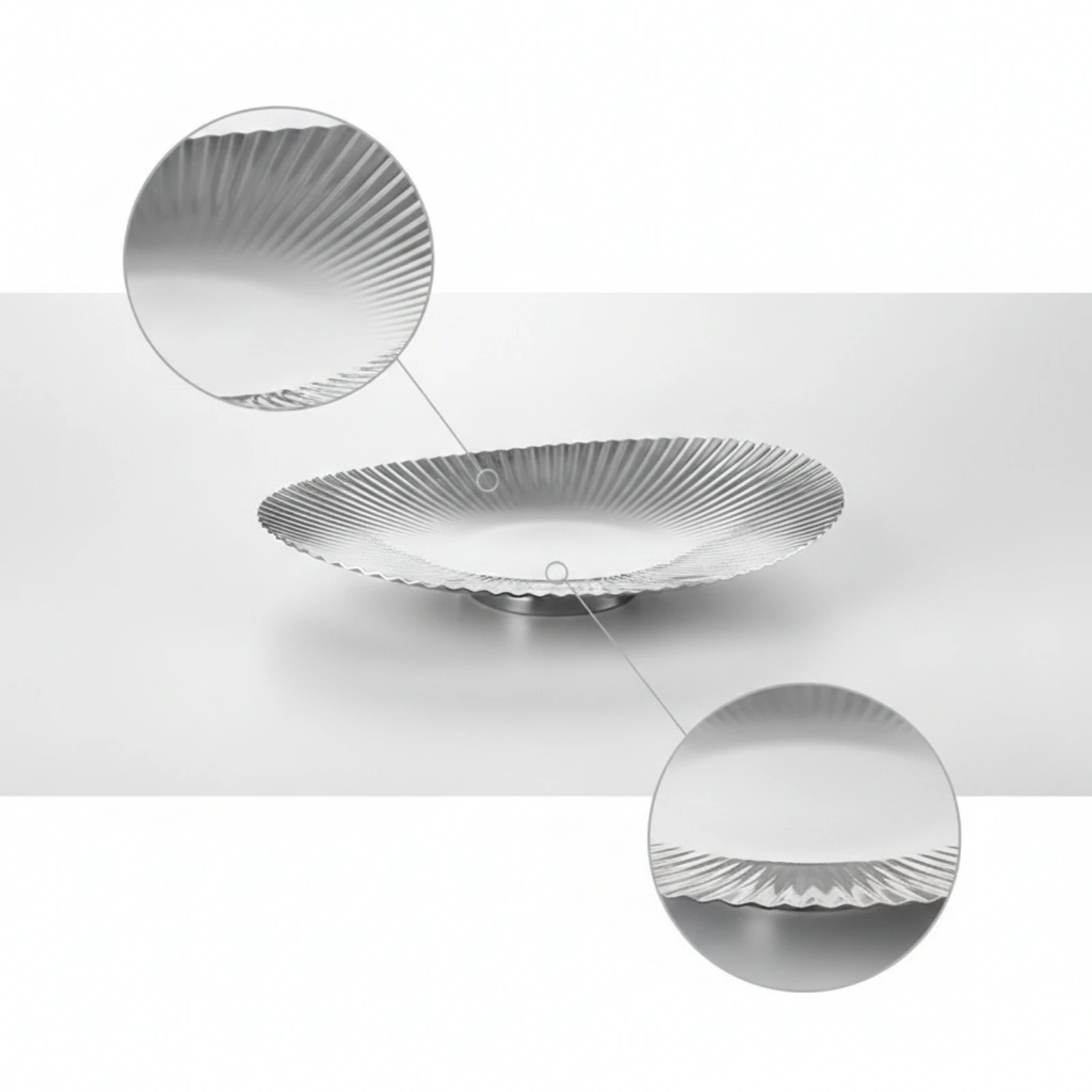 Stainless Steel Fruit Tray Easy to Clean Footed Serving Tray Fruit Bowl with Pedestal Versatile Serving Plate Multifunctional