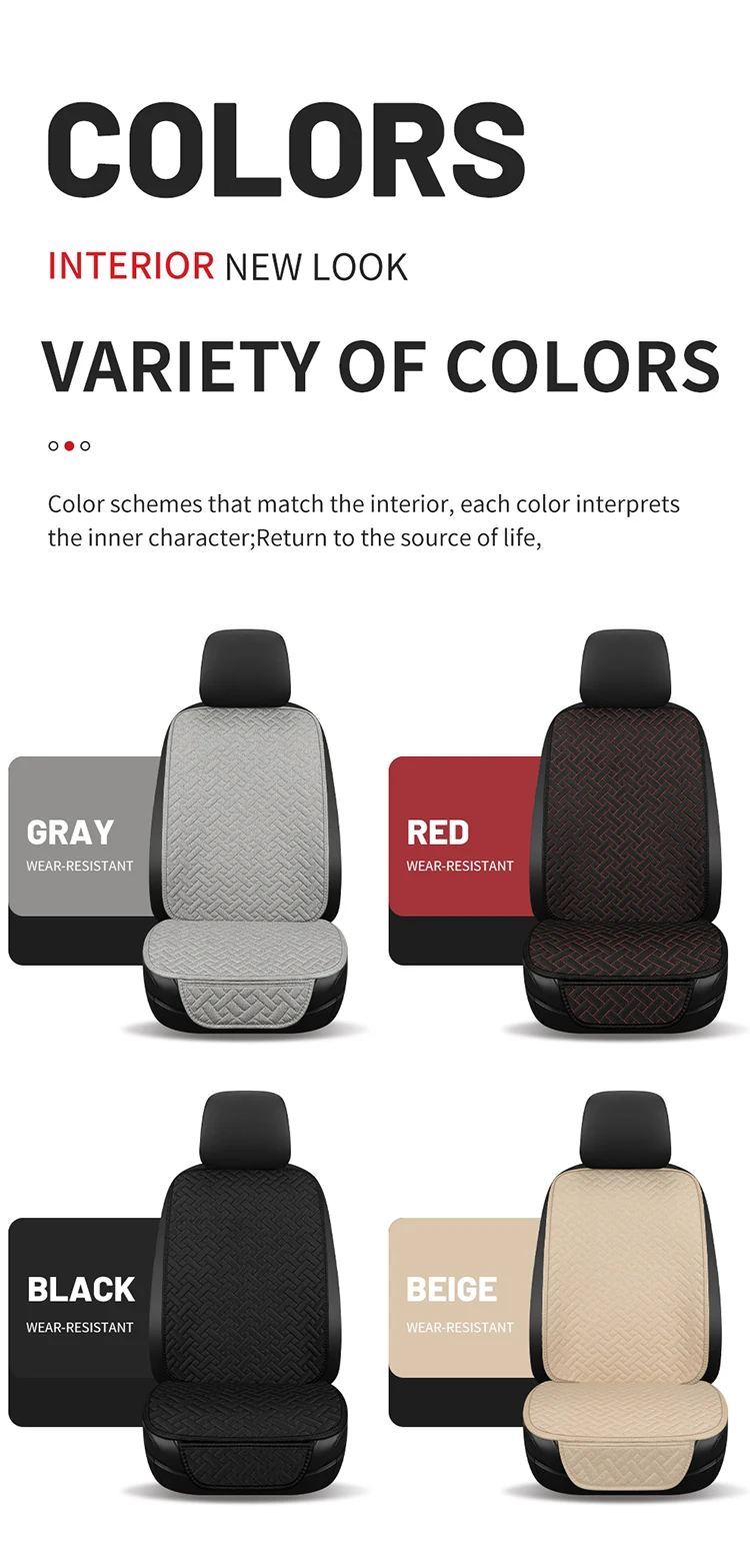 Linen breathable woven pattern car seat cover Four Seasons General Motors seat cover cushion car seat protection pad car interio