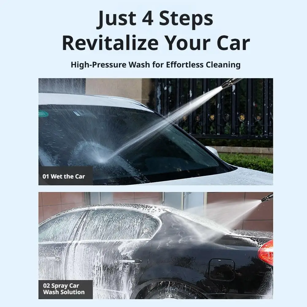 New Upgrade High-Pressure Water Gun Household Car Wash Water Black Car Wash Nozzle Diamond Water Watering Pipe Car Wash Gun