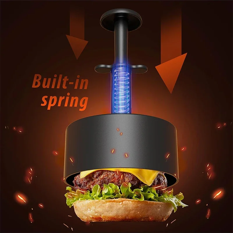 Hamburgerpresse Patty-Maker, Gefüllte Burger-Form für Rind- und Gemüse-Patties, Perfekt für BBQ & Hausgemachte Burger-Zubereitung – Detail 2