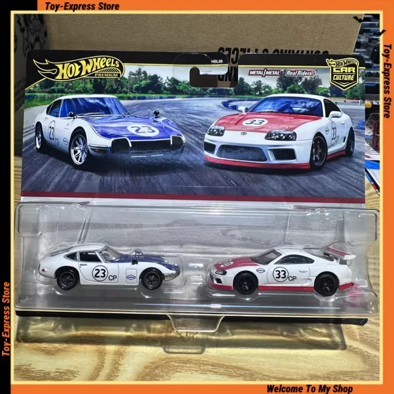 Hot Wheels Premium 2025 Cultura de carro 2 pacotes Hotwheels 2025 1/64 Modelo de carro Crianças Brinquedos Toyota 2000GT Toyota Supra Menino Crianças Brinquedos