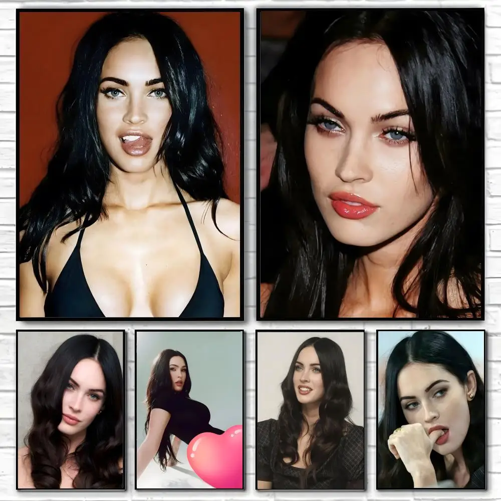Image of Poster Klassische Poster und Wandkunstdrucke eignen sich für Wohnzimmer, Schlafzimmer, Bars und die Inneneinrichtung. M-Megan Fox