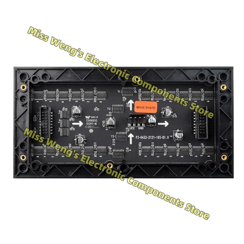 Full color LED dot matrix display screen with adjustable brightness, multiple systems, dual HUB75 interfaces RGB-Matrix-P3-64x32