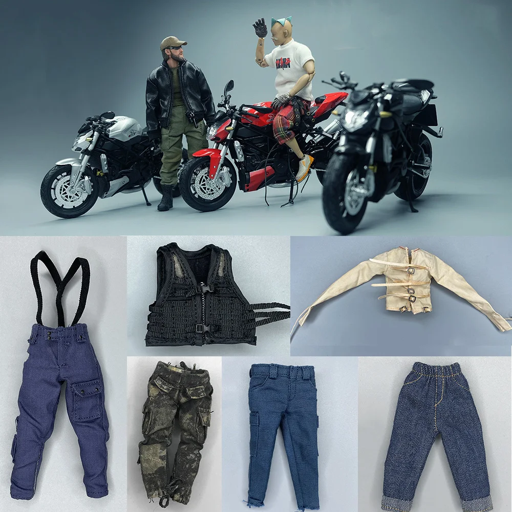 1/12 giacca da uomo tuta tuta salopette canotta mimetica militare giacca da combattimento scarpe per 6 ''Action Figure Body Model