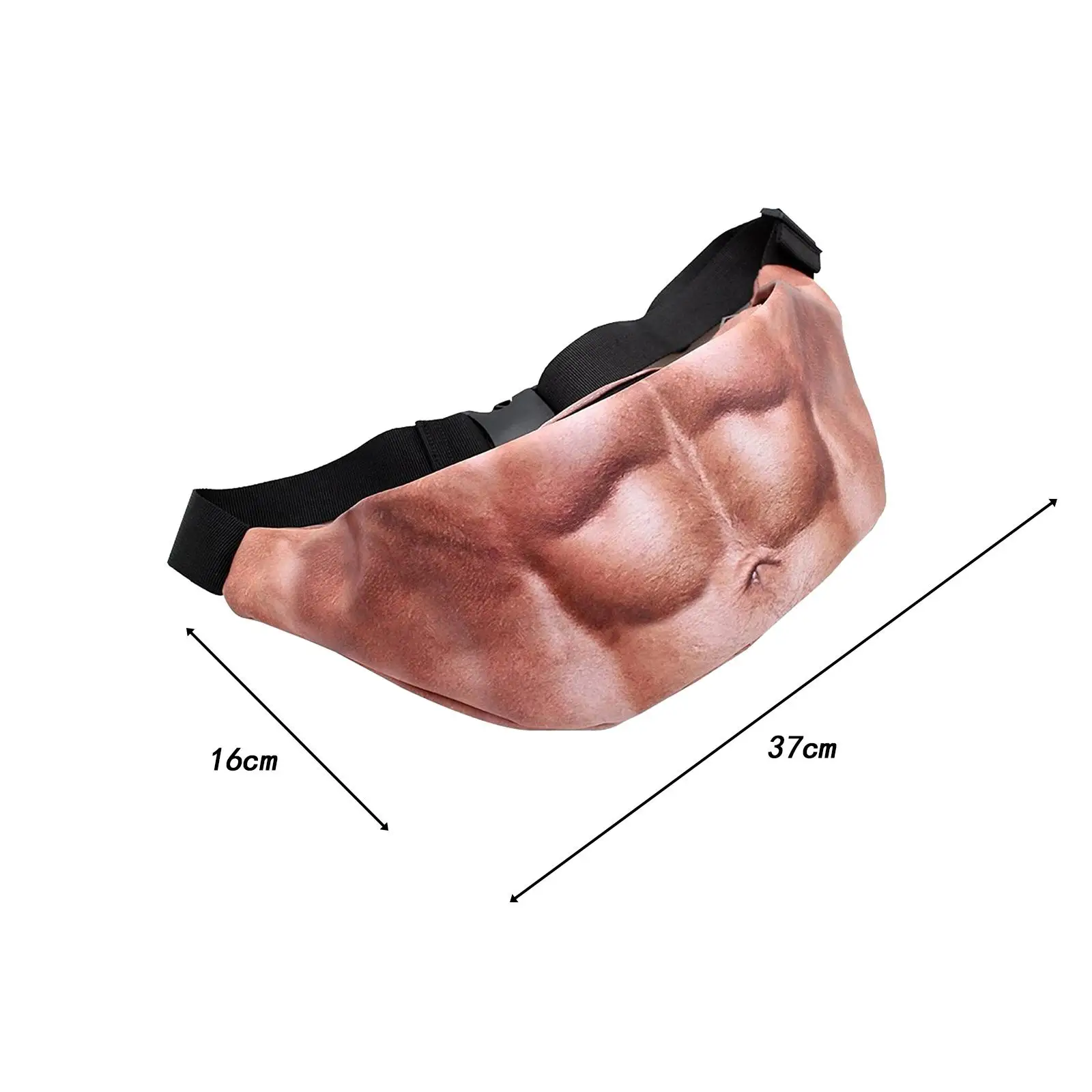 Bolsa de cintura de barriga 3D para homens e mulheres, bolsa na moda, casual, novidade, grande capacidade, bolsa pai para correr, dia dos pais, esporte, presentes