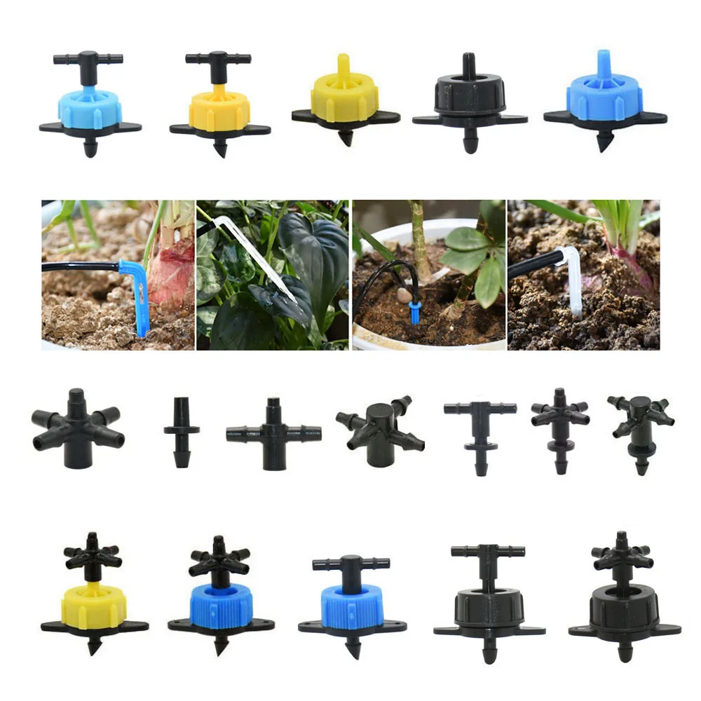 2L 4L 8L Arrow dropper Fitting Drippers Emitter 2/4-way Dripper Connector Cross Water Splitter Micro Irrigation System