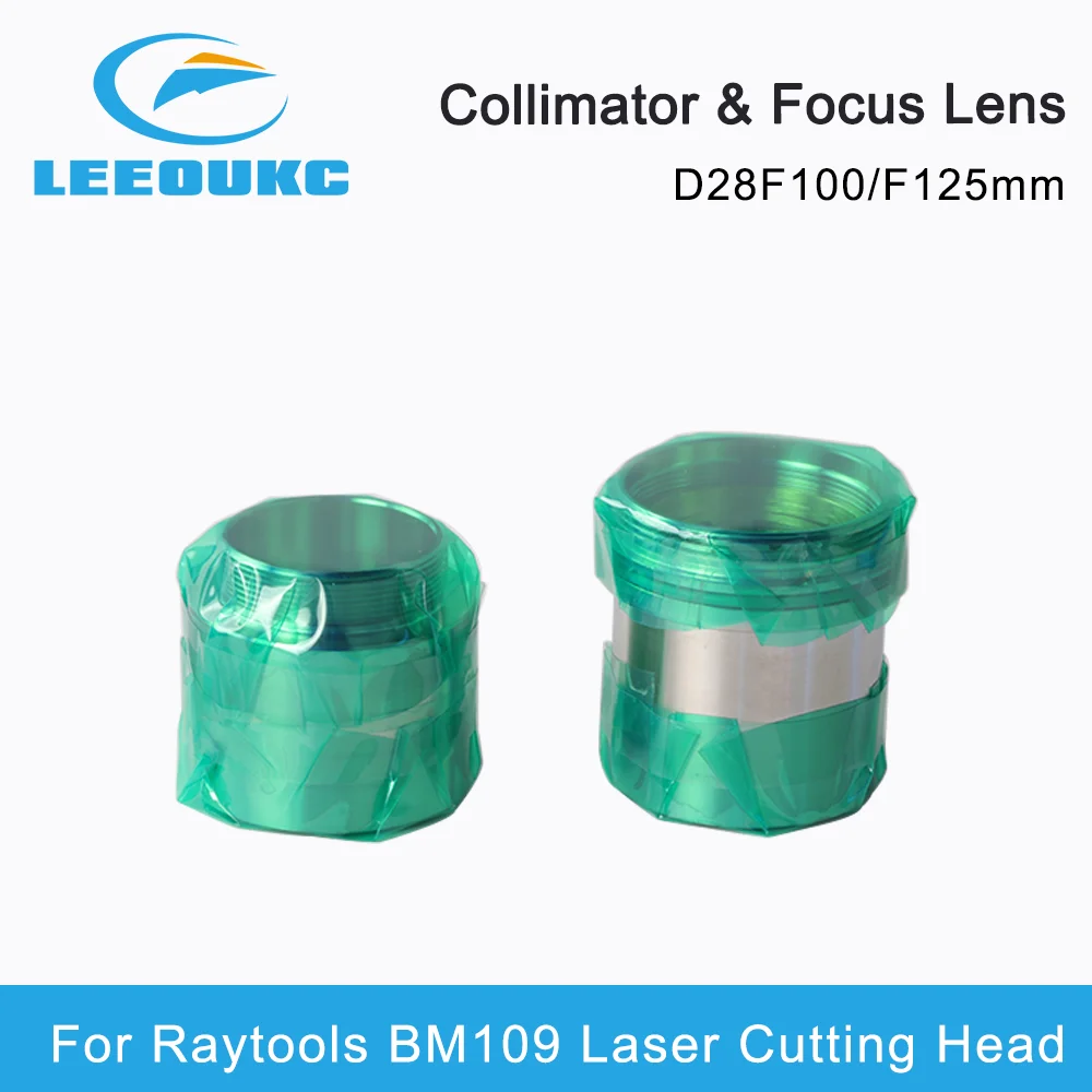 Raytools BM109 Fiber Laser Collimator Focusing Lens D28 F100 F125mm with Lens Holder for Raytools BM109 Laser Cutting Head