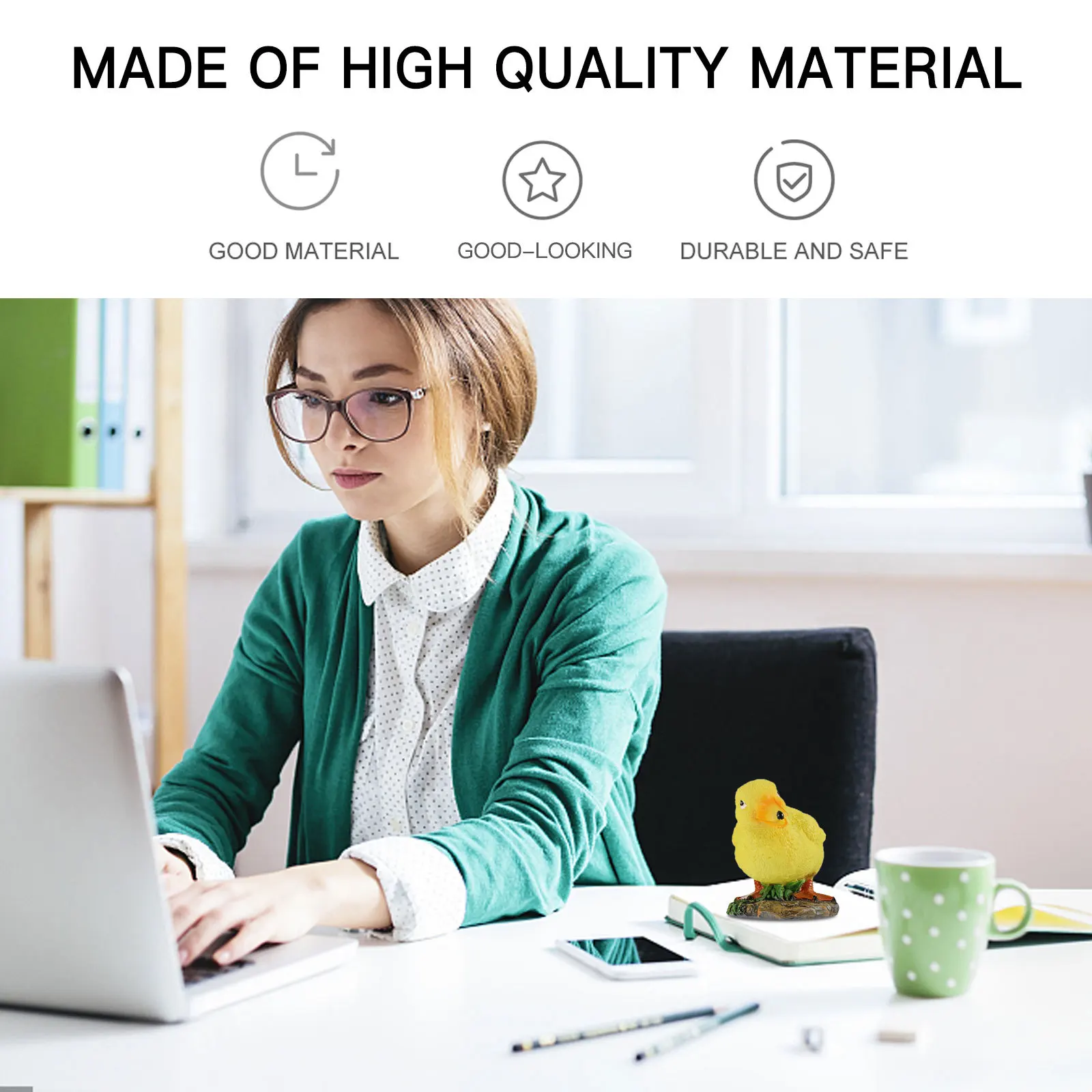 

4Pcs Simulation Resin Small Decor Set Garden Courtyard Micro Landscaping Ornaments Indoor Tabletop Artificial