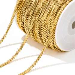 1 Meter Stainless Steel Gold Plated Chevron Bone Hollow Chains for DIY Jewelry Earrings Making Necklaces Bracelets Accessories