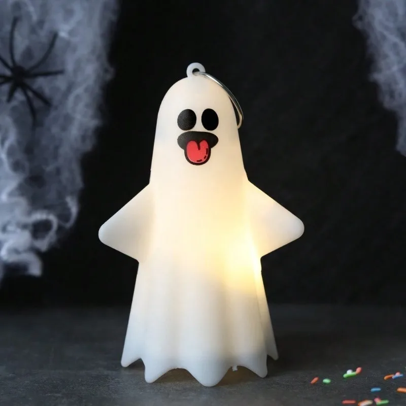 1Pcs/2Pcs LED Candle Lamp Battery Powered Decoration Ghost Lamp Halloween Festival Party Bedroom Desktop Indoor Lighting Fixture