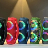 30W high power bluetooth speaker portable RGB colorful light waterproof wireless subwoofer 360 stereo surround TWS FM boombox