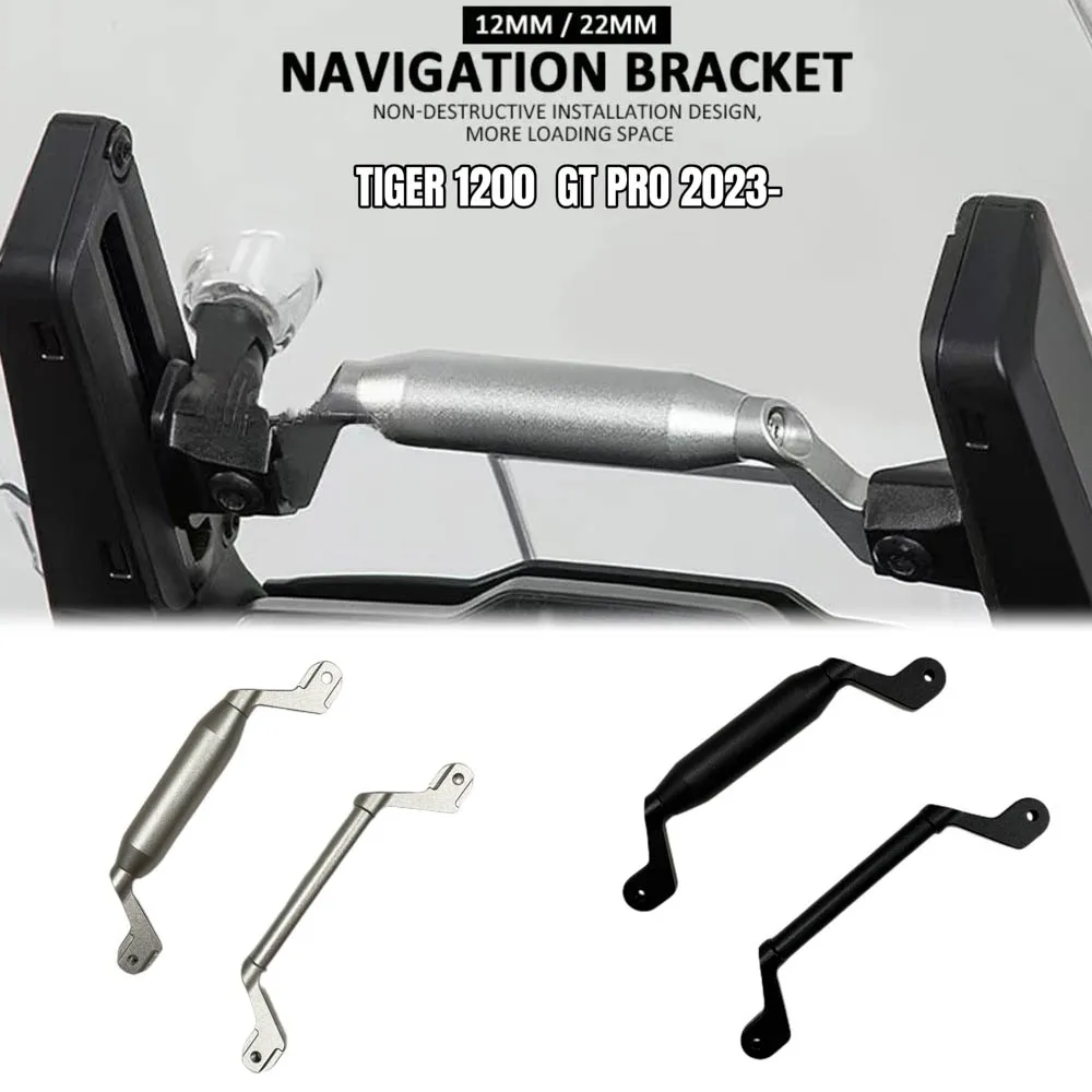 For TIGER1200 TIGER 1200 Tiger1200 Tiger 1200 GT Pro 2023- Mobile Phone Navigation Bracket Support 12MM/22MM