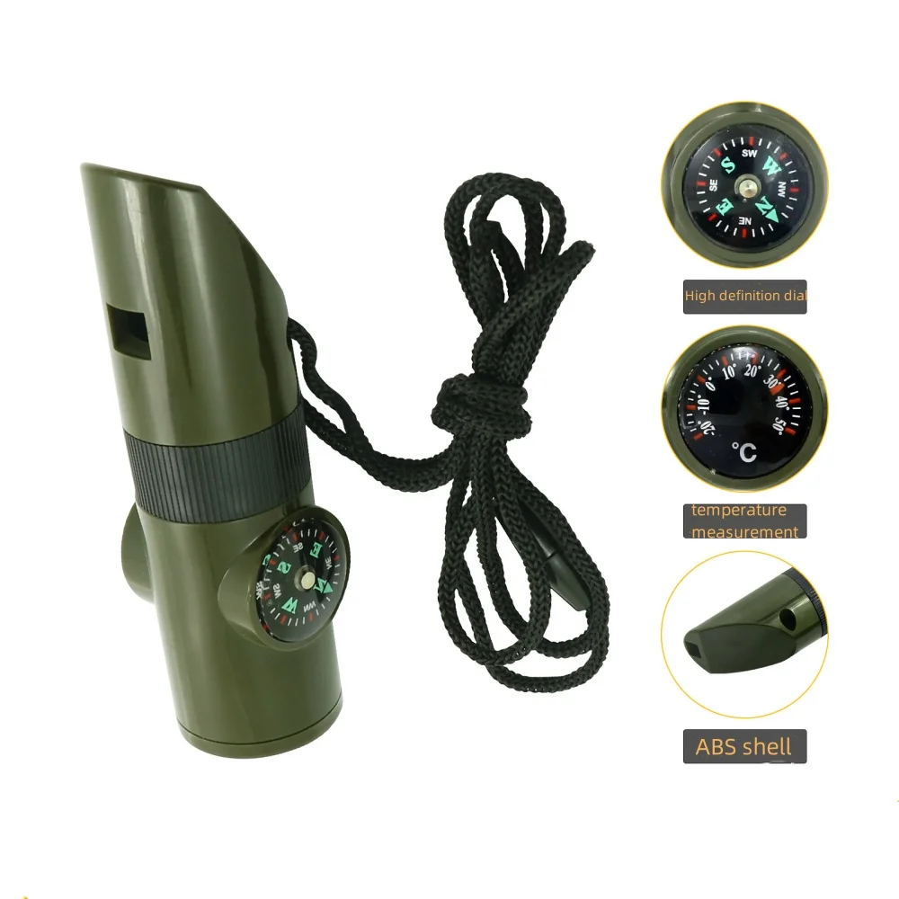 Jungle Emergency Survival Whistle Compass Thermometer Referee Cheerleading Whistle Sporting Goods Camping Hiking Outdoor Tools