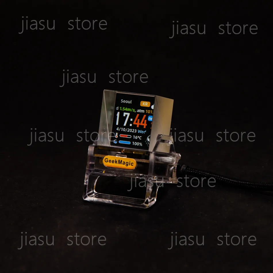 Transparent Mini TV Clock Prism Desktop Decor Trendy Toy Gift for Boyfriend Girlfriend