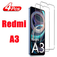 1/4 piece high-definition tempered film HD+Xiaomi high-quality tempered glass For Redmi A3 screen protector glass film ﻿