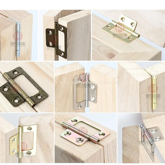 10pcs 2 Inch Cabinet Hinges, Overlay Design Butterfly Hinges for Cupboard Door, No Mortise Required