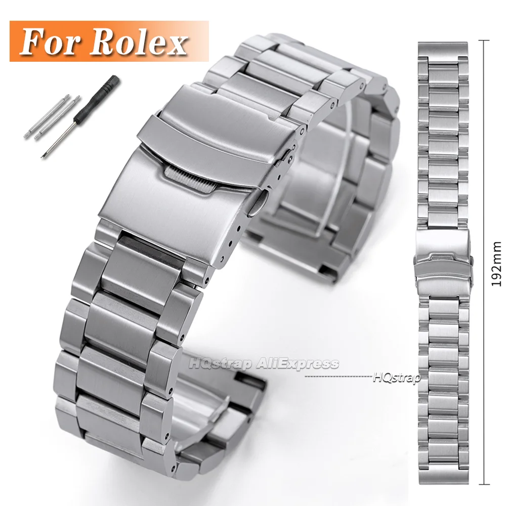 Solid Stainless Steel Watch Strap 18mm 19mm 20mm 21mm 22mm 24mm 25mm for Seiko for Rolex for Omega Universal Bracelet Metal Band