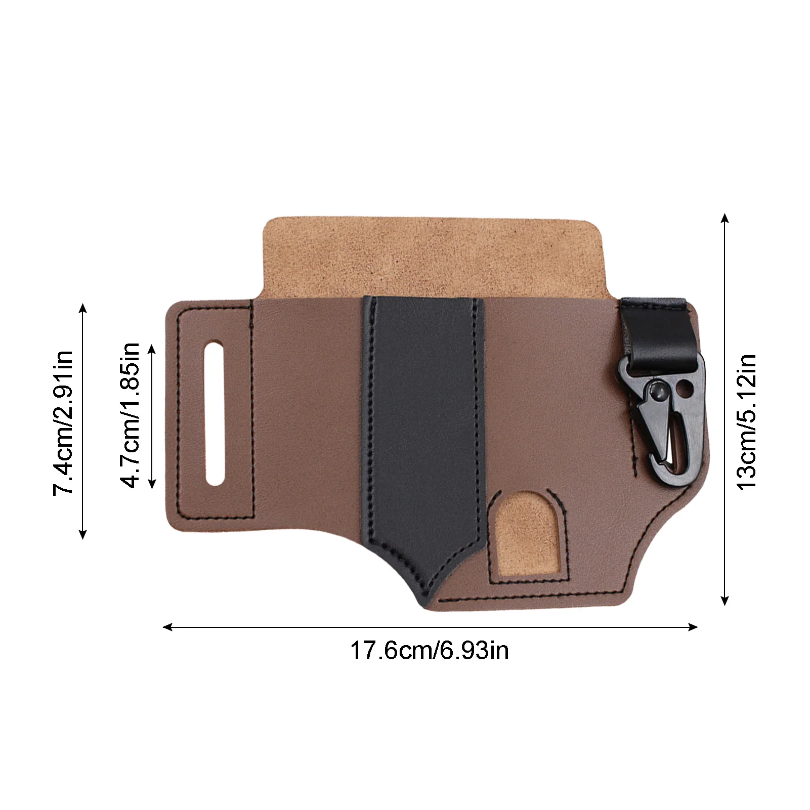 Multi Tool Belt Leather Bag Portable Tool Storage Bag Holster Outdoor Camping Hunting Waist Leather Pocket