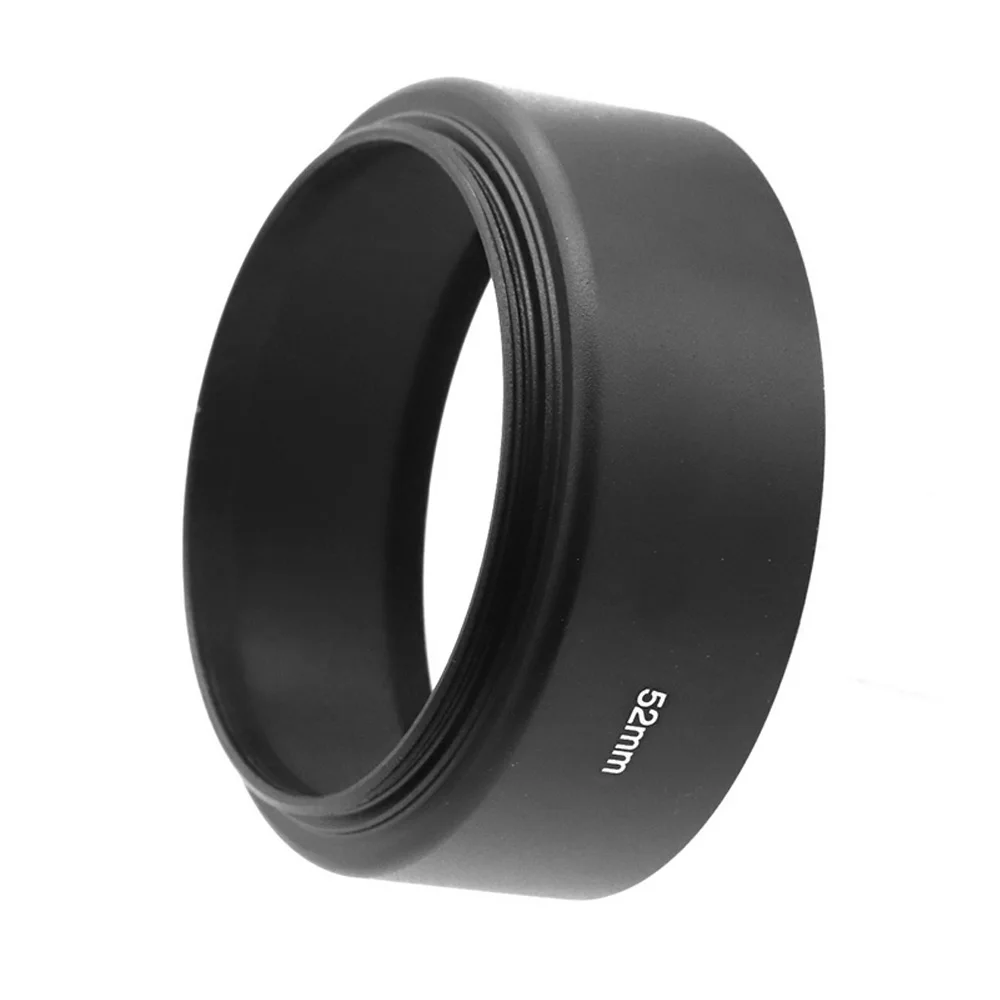 Standard Metal Lens Hood With Filter Thread 35/43/46/49/52/55/58/62/67/72/77/82/95mm For Canon Nikon Sony Olympus Pentax